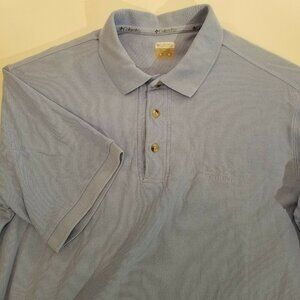 Columbia Sportswear Polo Golf Shirt Short Sleeved Color: Light Blue Size  Medium